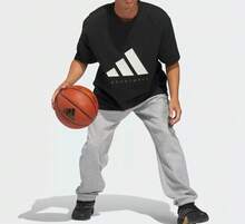 Adidas Nueva ropa deportiva de baloncesto, transpirable y de corte holgado, camiseta de cuello redondo para hombre y mujer. - Negro - Ver 5