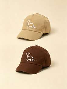 1/2 buah Topi Baseball Motif Dinosaurus Hewan Lucu, Lembut dan Dapat Diatur, Cocok untuk Balita Perempuan dan Laki-laki, Musim Semi, Musim Gugur, Musim Panas, Kasual Sehari-hari, Pesta, dan Bermain - MultiWarna - View 11