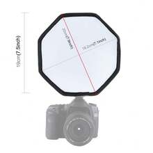 PULUZ 20cm Softbox bát giác gấp gọn tán sáng đèn flash - Xem 7