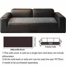 SANMOSPIN 1pc Fashion Solid Color Sofa Cover, One-Piece Non-Slip Granular Sofa Pad, Minimalist Premium, All-Season Use, For Bedroom Living Room Office Home Decor, Suitable For Single Double 3-Seater 4-Seater And Sectional Sofas - Multicolor - View 18
