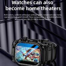 LOKMAT APPLLP 7 MAX Phone Smart Watch, 2.06-Inch AMOLED Screen, Supports 4G/5G Phone Cards, Compatible With Android And IPhon Devices, 180° Pull-Out Knob HD Camera, Cellular Data Network, Wi-Fi Network Connection And Third-Party Application Downloads. - APPLLP 7 MAX Silver - View 12