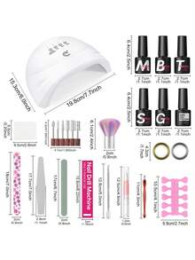 coscelia 53PCS Gel Polish Set 35Colors Gel Polish Set With UV LED Nail Lamp 5Bottles Of Base And Glossy Matte Top Coat Starter Suitable For All Seasons Nails Gift For Women Used Salon Or At Home - Xem 10