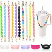 Juego de 2 soportes para botellas de agua con correa, soporte para botellas de agua para accesorios de copa, duradero y fiable para botellas de 8 a 40 onzas colorido - Con color - Ver 3