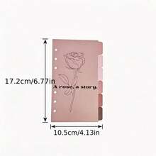 6pcs Prologue Of Roses Binder Dividers - A5/A6 Loose-Leaf Refill Pages With 6-Hole Punch Suitable For Journals, Planners, Supplies, Office Organizers, Cardboard Sheets Compatible For Binders School Supplies - Loose-leaf Divider - View 9