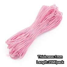 25M/Pack 1mm Braided Elastic Cord Beading Threads Stretch String Fabric Crafting Cords For Jewelry Making - Elastic Rope - View 12