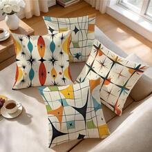 4 buah/1 buah Sarung Bantal Motif Abstrak Geometris Tanpa Isian, Sarung Bantal Cetak Satu Sisi, Cocok untuk Dekorasi Rumah Ruang Tamu dan Kamar Tidur, Sarung Bantal untuk Semua Musim - MultiWarna - View 6