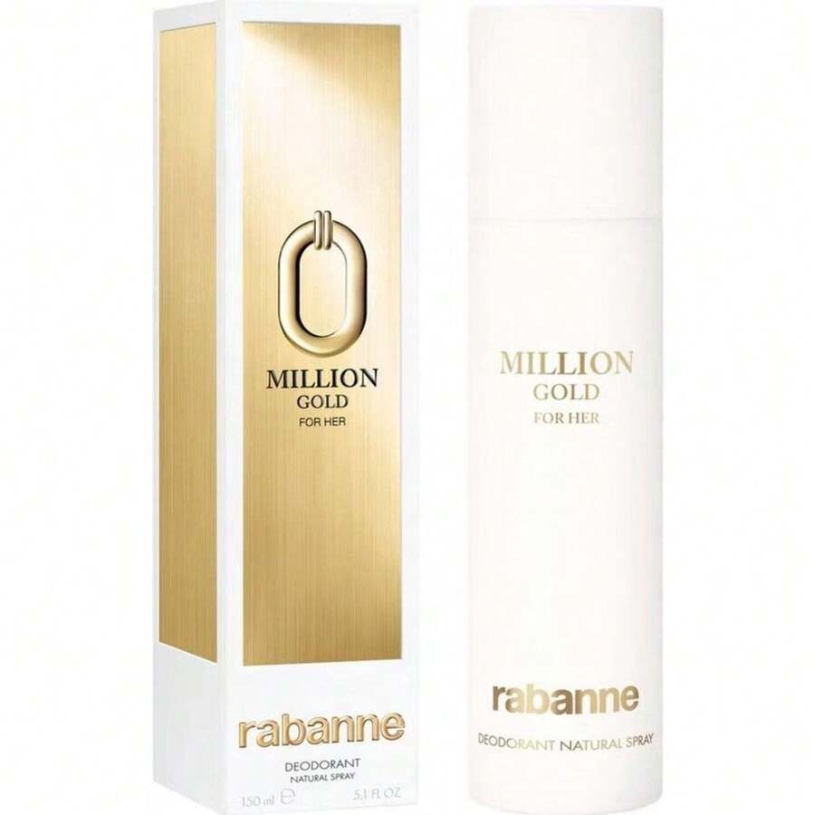 Paco Rabanne Million Gold For Her 150ml Deodorant Spray - Floral Woody Gourmand - View 1