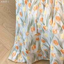 xuehuamaoyi02 Qadelle Vestido con estampado de tulipanes, vestido de verano sin mangas con diseño floral artístico para vacaciones - Multicolor - Ver 6