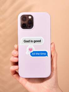 1PC "God Is Good All The Time" Christian Sticker, Text Bubble Faith Decal For Bible Journaling, Aesthetic Inspirational Scripture Sticker For Water Bottle, Religious Gift For Girl & Teens - Multicolor - View 7