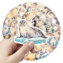 Cute Seal Stickers, 50Pcs Ocean Animal Themed Decals, Waterproof Vinyl Stickers For Marine Lovers, Planners, Phone Cases & Daily Decor School Supplies - Sticker - View 5