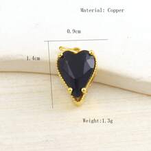 1 pieza colgante premium de cobre con microincrustación de circonita, estilo nuevo personalizado hip-hop, sobre con ojo malvado, serie negra, accesorio versátil hecho a mano para pulsera, collar, bolso y pendientes DIY - Multicolor - View 13
