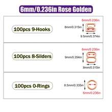 HSDOUBLE 300pcs/Pack Metal Bra Rings, Sliders, Bra Strap Hooks, Adjustable Buckles, Lingerie Strap Adjustment Accessories, Used For Lingerie Swimwear Adjustment Sewing Accessories - 300pcs - View 32