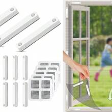 Highly Breathable, Cut-To-Fit, No-Drill Insect Protection Strips; 3 Pieces Set Of Reusable Magnetic Curtain Clips; Window Anti-Fall Device - 2pcs - View 2