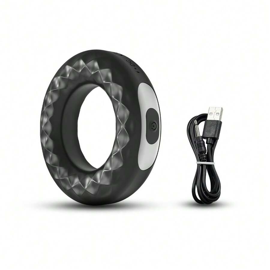 Cock Ring Vibrator Silicone Penis Rings Flexible Vibrating Cockring Male Erection Enhancing Enlargement Rechargebale Adult Sex Toys For Men - 均碼 - 查看 1
