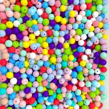 120顆 12/15mm 矽膠珠，隨機混色 - DIY 手工套件，適用於項鍊、手鍊、鑰匙圈、手機吊飾等 - 彩色 - 查看 9