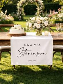 Customized Wedding Table Flags And Memorial Decorations, Customized Wedding Banners, Wedding Table Flags, Linen Wedding Table Decorations, Main Table Identifiers, Customized Wedding Table Flags, Personalized Wedding Table Flags And Memorial Decorations - Multicolor - View 3