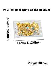 54 chiếc vòng tóc phong cách đại dương với đuôi nàng tiên cá xanh, vỏ sò, mặt trời & ốc xà cừ – vòng hở điều chỉnh được, trang sức tóc boho bãi biển mùa hè cho tóc dreadlocks & tóc tết - Vàng - Xem 7