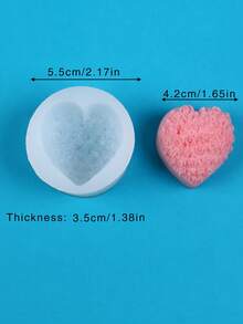 1pc Heart Rose Silicone Mold, Suitable For Cake Decoration, Chocolate, Pudding, Candy Silicone Mold - Multicolor - View 13