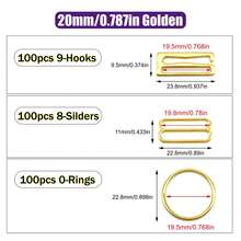 HSDOUBLE 300pcs/Pack Metal Bra Rings, Sliders, Bra Strap Hooks, Adjustable Buckles, Lingerie Strap Adjustment Accessories, Used For Lingerie Swimwear Adjustment Sewing Accessories - 300pcs - View 22
