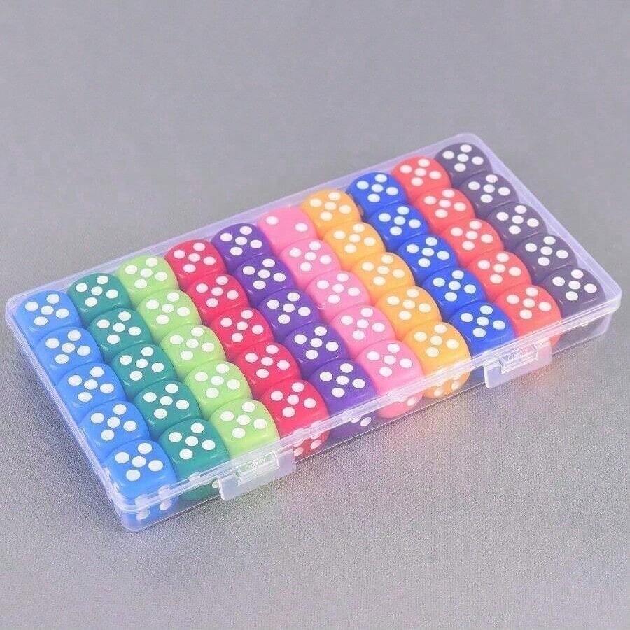 16mm Solid Color Rounded Tabletop Game Dice, 6-Sided Acrylic Dice For Board Games, Roleplaying, Entertainment And Teaching, Suitable For KTV And Bar Environments - Multicolor - View 1