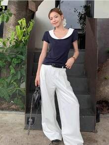 Women Tops - Navy Blue - View 5