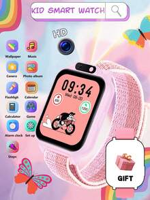 2025 Smart Watch For Teens, 300mAh Battery, 18 Educational Games Built-In, Touchscreen, USB Port, Camera, Pedometer, Calendar And Alarm - Multi-Color Silicone Strap, Sports Design, Suitable For Children Aged 6-12, Perfect Gift For Halloween And Christmas, Fun Learning Tool, Fashionable Teen Watch, Comfortable To Wear, Interactive Device, Designed For Teenagers - Multicolor - View 18