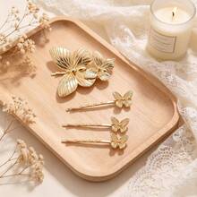 4pcs Women's Hair Clip Set, Metal Butterfly Hair Clips, Women's Party Date Summer Photo Accessories - Multicolor - View 7