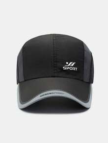 1 pieza Gorra de béisbol con estampado de letras deportivas en lámina, de secado rápido, malla transpirable y protección solar, adecuada para deportes al aire libre, senderismo, escalada - Gorra de béisbol transpirable y de secado rápido - Ver 3