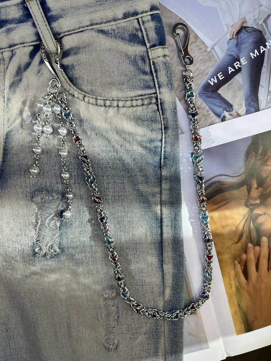 New Model Colorful Gem Chain For Pants Original DIY Fashionable Men And Women Luxury Accessories Y2K Street Hip-Hop Holiday Gift