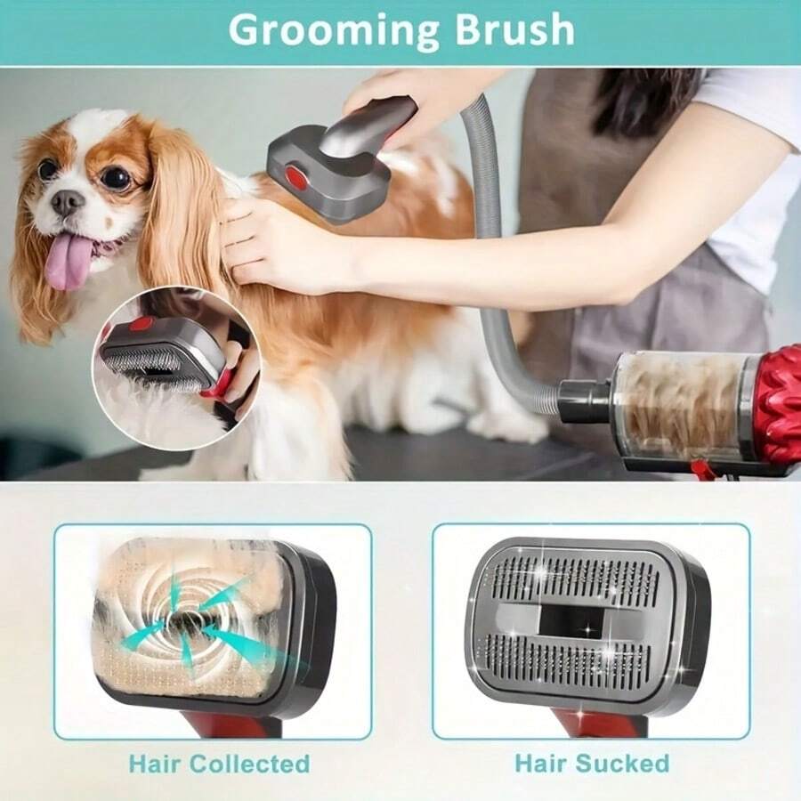 ENSSU 5pcs Cat & Dog Hair Cleaning Brush Attachment Set - Suitable For Long & Short Hair, Compatible With V7/V8/V10/V11/V12/V15