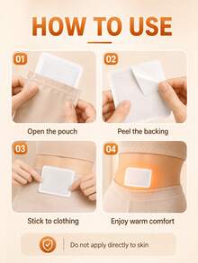 7/14/25pcs Self-Heating Warm Patches, Fast Heating, Long-Lasting Warmth, Suitable For Outdoor And Daily Use, Iron Powder Material, No Battery Required - Warm Patch - View 10