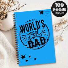 1pc Funny Father's Day Spiral Notebook, Writing Journal, School And Office Supplies Workbook, Father's Day Gift Notebook, Work Logbook, Personal Organizer, Office Planner - B - View 6