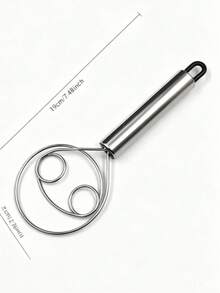 1/2pcs Stainless Steel Handheld Dough Mixer With Ergonomic Handle - Dough Scraper, Dual-Hole Quick Mixing Tool, Suitable For Cooking, Mixing And Beating Eggs, Kitchen Gadgets And Baking Tools, Suitable For Restaurants, Food Trucks - Multicolor - View 7