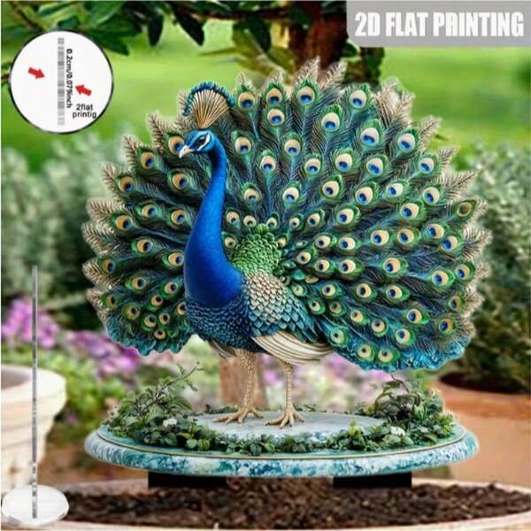 2D phẳng, 1 chiếc cọc trang trí sân vườn hình công, phù hợp cho luống hoa, cây trồng trong chậu và sân vườn - món quà lý tưởng cho những người yêu thiên nhiên, sân vườn, bãi cỏ và làm vườn/phụ kiện ngoài trời/trang trí sân vườn cọc cắm đất, món quà lễ hoàn hảo, cũng là một món đồ trang trí lý tưởng để nâng cao không khí và vẻ đẹp của sân vườn hoặc không gian ngoài trời, 2D phẳng