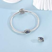 1 Piece Original 925 Sterling Silver Blue Evil Eye Pendant Cubic Zirconia Inlay, Exquisite Jewelry Fits DIY Making Original Bracelets And Necklaces - Silver - View 4
