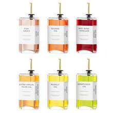 Kitchen Cooking Oil Dispenser Set, Olive Oil & Vinegar Bottles, Soy Sauce Dispenser -  Elegant Book Design, Durable, Leak-Proof, Easy-Pour Spouts, Perfect For Kitchen, Dining Table - Gold - View 8