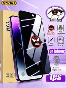 NNBILI 1pc Privacy Screen Protector Compatible With IPhone 17 Pro Max/17 Pro/17Air/17/17e/16 Pro Max/16Pro/16/16e/15/14/13/12/11/X/XR/XSMAX/7/8/Plus, Tempered Glass Privacy Screen Protector,Mobile Phone Accessories, Protecting Personal Privacy, Holiday Gifts, Vacations, Perfectly Compatible With Phone Cases - Black - View 33