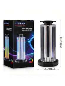 4D Panoramic RGB Voice-Activated Light With Music Control LED, 18 Lighting Modes, Modern Grid Pattern Music Rhythm Light | USB Rechargeable Lithium Battery, Smart Light, Suitable For Holiday Gifts, Family Gatherings, And Various Occasions - A - View 12