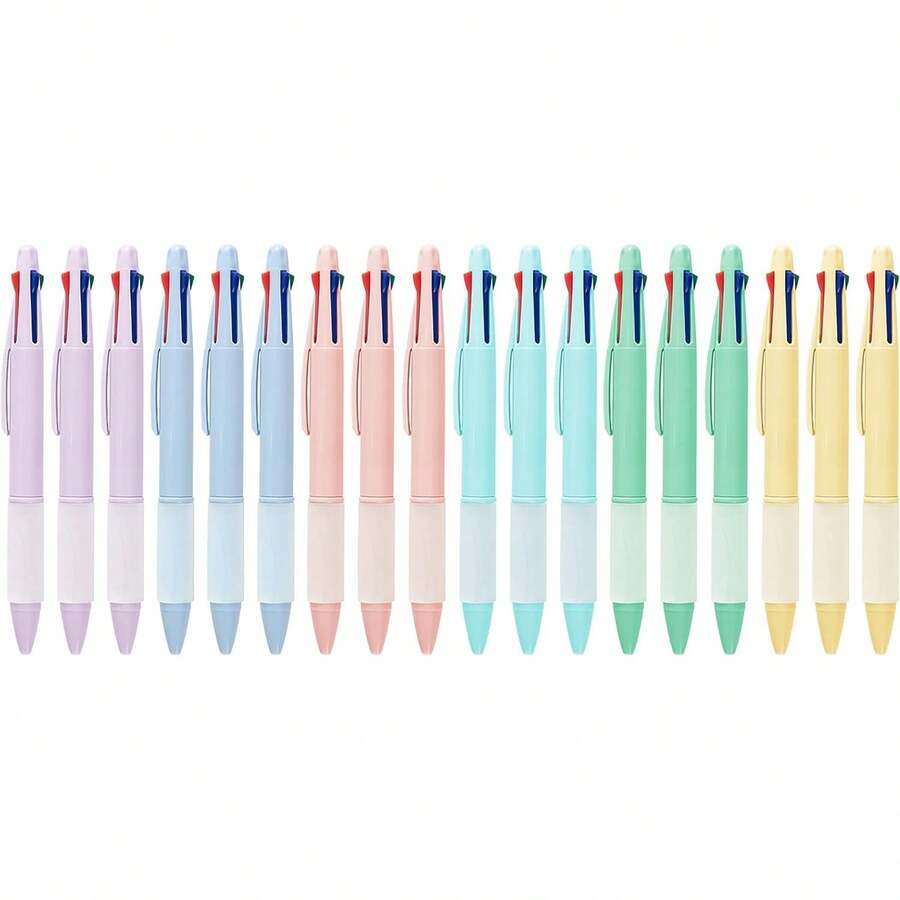 Aisibeiger Multicolor Ball Point Pens 4-In-1 Colored Pens (1.0mm) Assorted Inks 4-Color Ballpoint Pen (18 Pack) - 12 - 查看 1