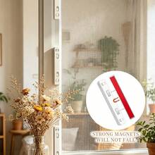 Highly Breathable, Cut-To-Fit, No-Drill Insect Protection Strips; 3 Pieces Set Of Reusable Magnetic Curtain Clips; Window Anti-Fall Device - 2pcs - View 5