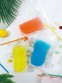 40 قطعة أكياس مشروبات قابلة للتخلص، أكياس شاي الحليب، أكياس شاي الفاكهة، أكياس عصير ذاتية الإغلاق، أكياس تغليف المشروبات - متعدد الألوان - مشاهدة 4