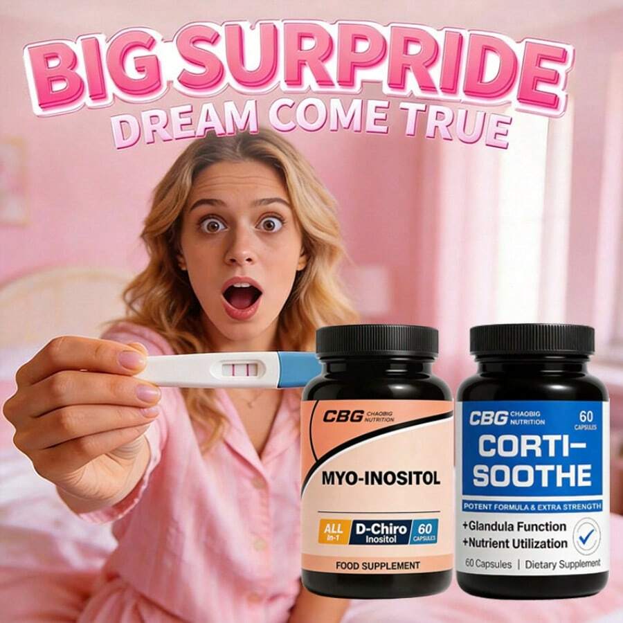 Myo-Inositol And Cortisol Supplement,Reduce Cortisol And Balance Hormones, For Women Health Ovulation, Regular Menstruation, Mood Health, Pre-Pregnancy Health Support, Essential Nutrients, 60 Capsules Per Bottle,Best Gift For Women,Packaging May Vary - Great Cortisol Supplement - 查看 1