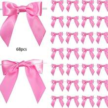 5/10/18/38/68 Pcs Satin Twist Tie Bows For Treat Bag Satin Ribbon Tie Bows For Tying Up Packages Present Bags Bakery Candy Bags Decorating Ribbon Bow Gift Wrap Bows - View 30