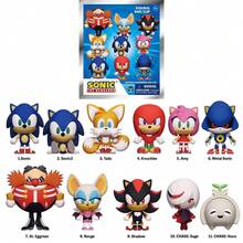 Sega 1pc  Official Licensed Blind Box 3D PVC Figure Clip Keychain,  & Tails Cute Cartoon Character Random Style, Backpack Decoration, Birthday Christmas New Year Gift - Multicolor - View 12