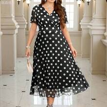 xuehuamaoyi02 Reflora Vestido floral elegante de talla grande, verano - Azul marino - Ver 6