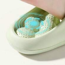 1 Pair EVA Bathroom Foot Massage Slippers, With Drainage Holes, Unisex, Suitable For Couples, Full Foot Massage Design, Suitable For Long Standing - Leaking Massage - View 6