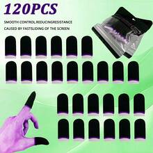 120PCS Purple Mobile Game Controller Finger Sleeve, Set, Sweat Resistant And Breathable Touch Screen Finger Sleeve - Purple - View 6