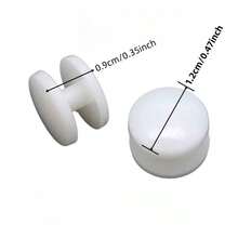 50 piezas de botones extensores de cintura de plástico blanco, broches de presión entrelazados de doble cara para cinta elástica de cintura, botones de expansión para pantalones vaqueros sin costura, accesorios de costura duraderos - Multicolor - Ver 4