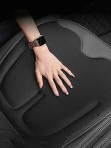 1件夏季透氣網眼汽車座椅墊 - 冰絲面料四季通用座墊套，防滑通用墊適合轎車/越野車/卡車 (黑色) - 彩色 - 查看 6