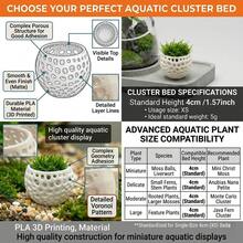 Aquarium Plant Pot, Porous Aquatic Plant Planting Cup, Circulating Round Grid Bowl, Suitable For Aquarium Landscaping Decoration - A - View 8